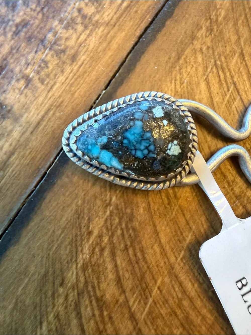 Blue Moon Turquoise Teardrop Hair Pin - Sterling Silver
